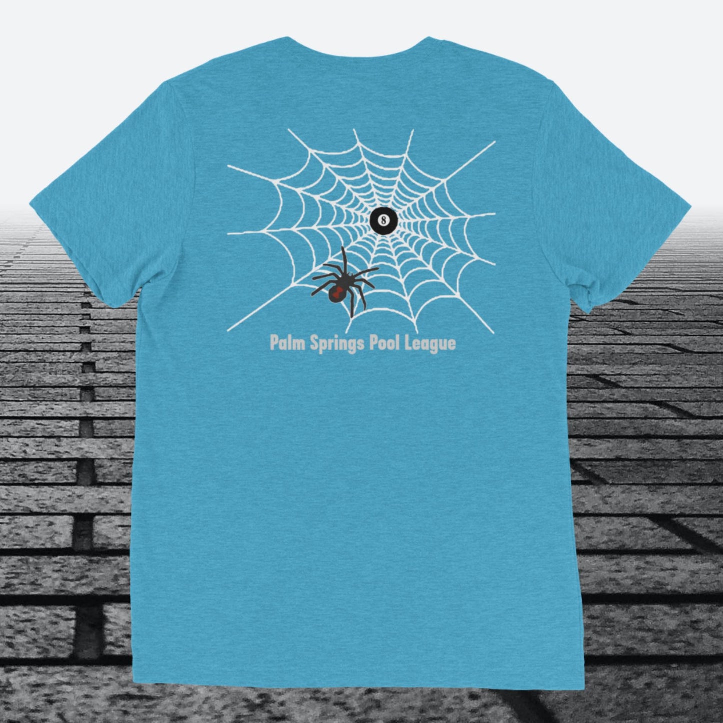 Palm Springs Pool League w/White Web, Tri-blend t-shirt