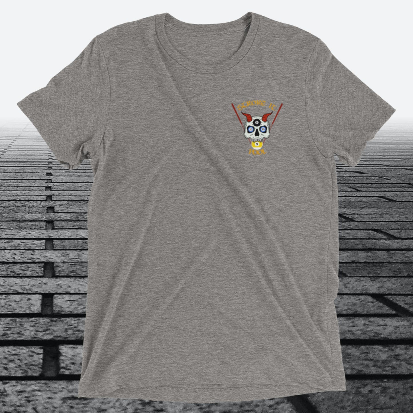 Tyranno-Saur Loser, Logo on the front, Tri-blend t-shirt